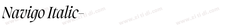 Navigo Italic字体转换